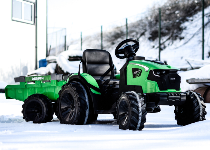 Tractoras electric Kinderauto 720-T 90W 12V 10 Ah cu remorca, PREMIUM culoare Verde [5]