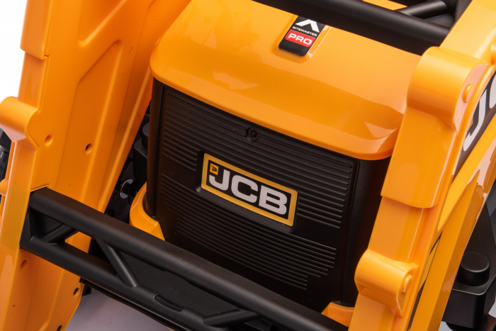 Tractoras electric pentru copii JCB 70W 12V cu incarcator si cupa manuala, culoare Galbena [35]