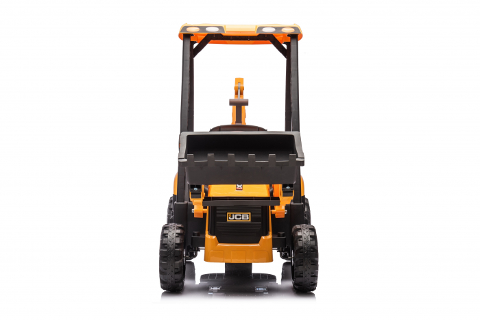 Tractoras electric pentru copii JCB 70W 12V cu incarcator si cupa manuala, culoare Galbena [20]