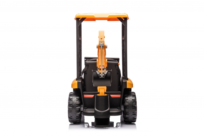 Tractoras electric pentru copii JCB 70W 12V cu incarcator si cupa manuala, culoare Galbena [23]