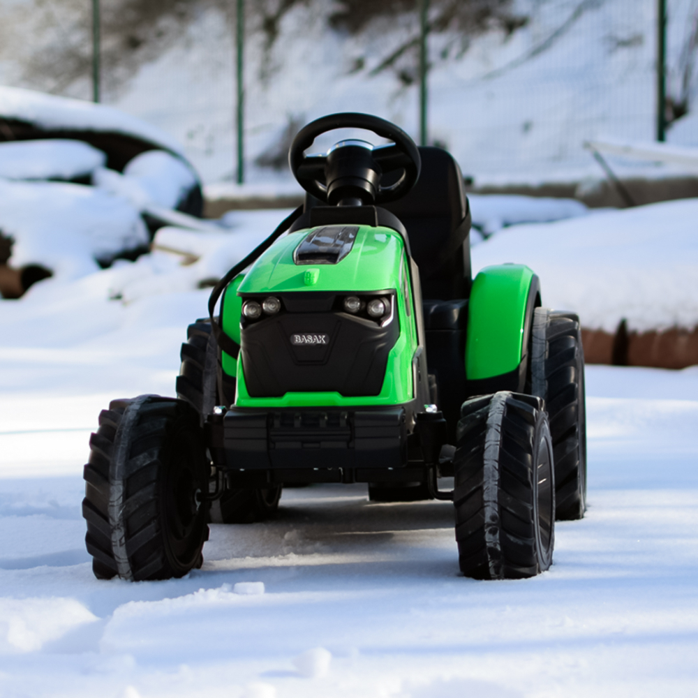 Tractoras electric Kinderauto 720-T 90W 12V 10 Ah cu remorca, PREMIUM culoare Verde [5]