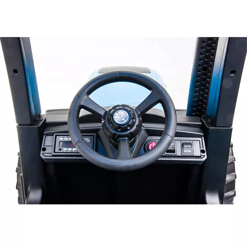 Tractoras electric pentru copii 2-9 ani NEW Holland T7 110W, 12V 10Ah, RC, culoare Albastra [5]