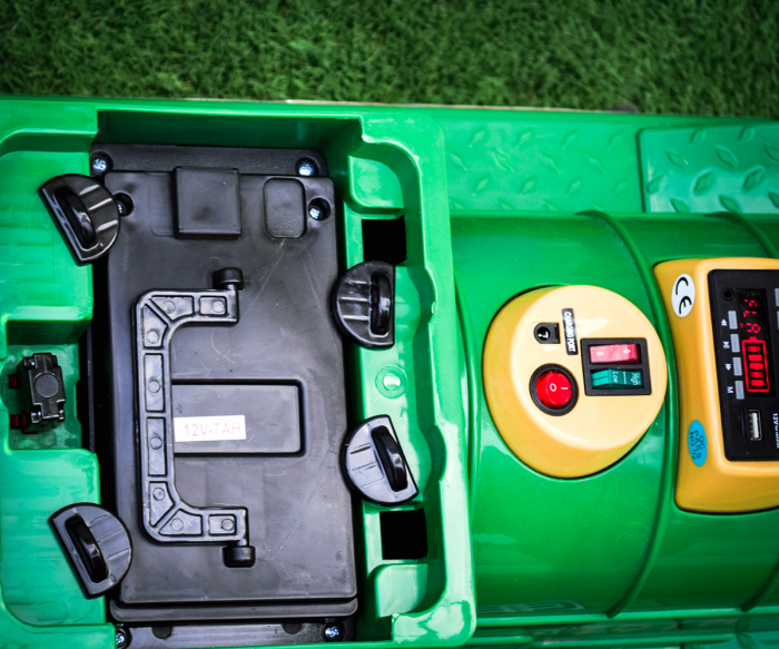 Trenulet electric pentru copii cu vagon suplimentar model SX1919, verde [12]