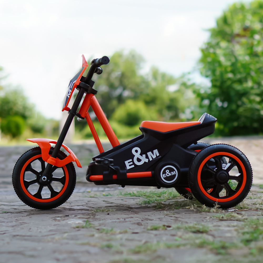 Tricicleta cu pedale, pentru copii 2-4 ani, Kinderauto G301, culoare portocalie [4]