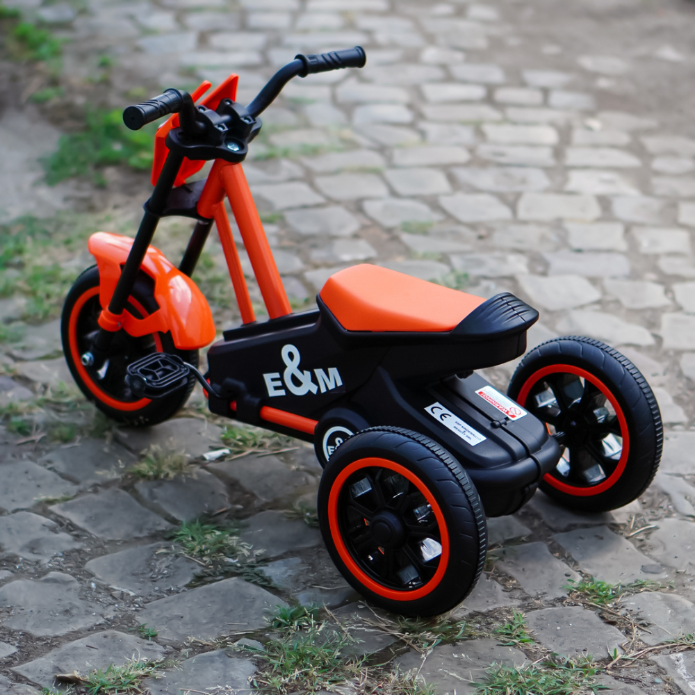 Tricicleta cu pedale, pentru copii 2-4 ani, Kinderauto G301, culoare portocalie [5]