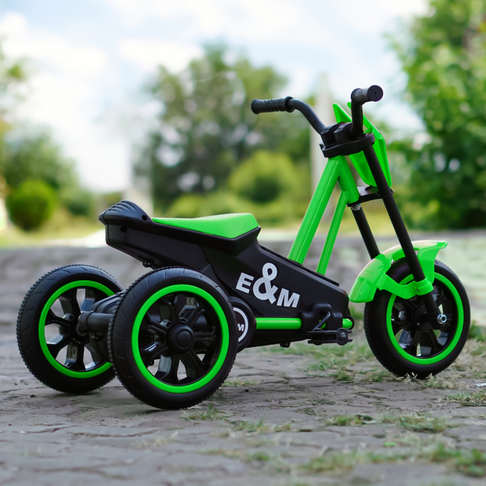 Tricicleta cu pedale, pentru copii 2-4 ani, Kinderauto G301, culoare verde [7]