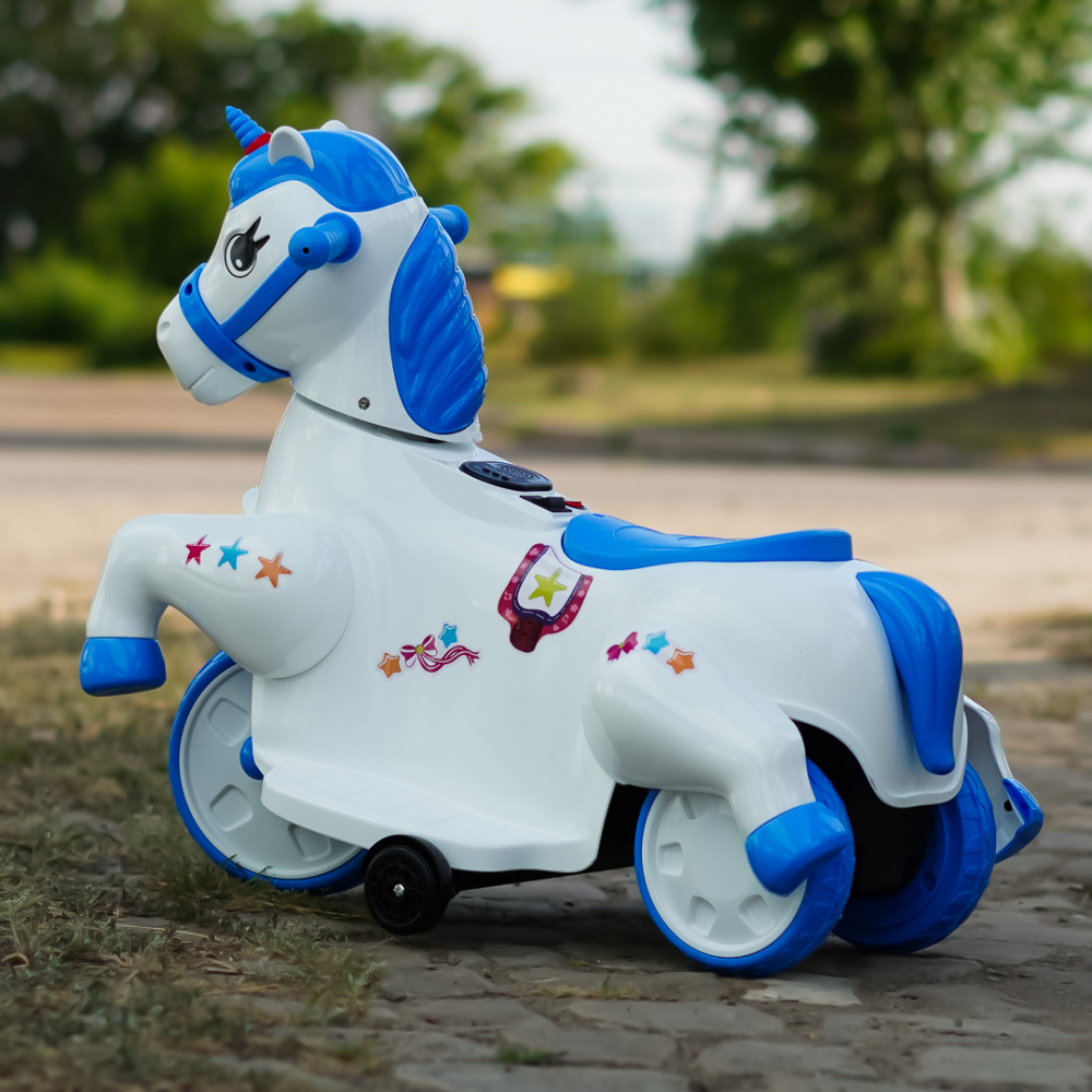 Tricicleta electrica pentru copii, Kinderauto Poney 40W 6V, culoare Albastra [6]