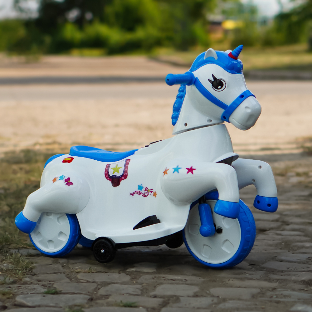Tricicleta electrica pentru copii, Kinderauto Poney 40W 6V, culoare Albastra [10]