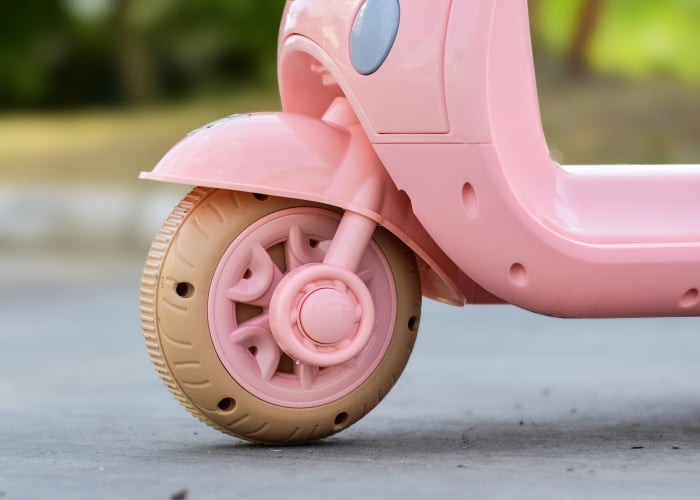 Tricicleta electrica pentru fetite 3-5 ani, Kinderauto Bunny 40W 6V, culoare Roz Pal [8]