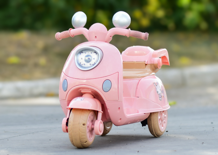 Tricicleta electrica pentru fetite 3-5 ani, Kinderauto Bunny 40W 6V, culoare Roz Pal [2]