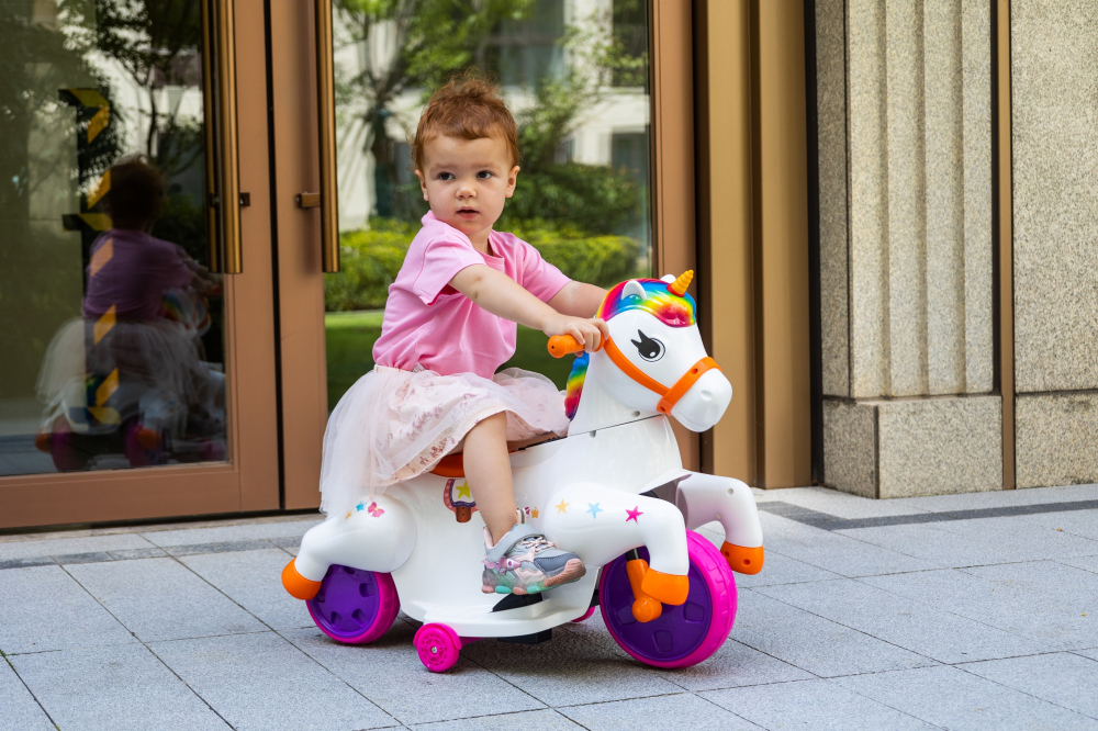 Tricicleta electrica pentru fetite, Kinderauto Poney 40W 6V, culoare Pink Rose [16]