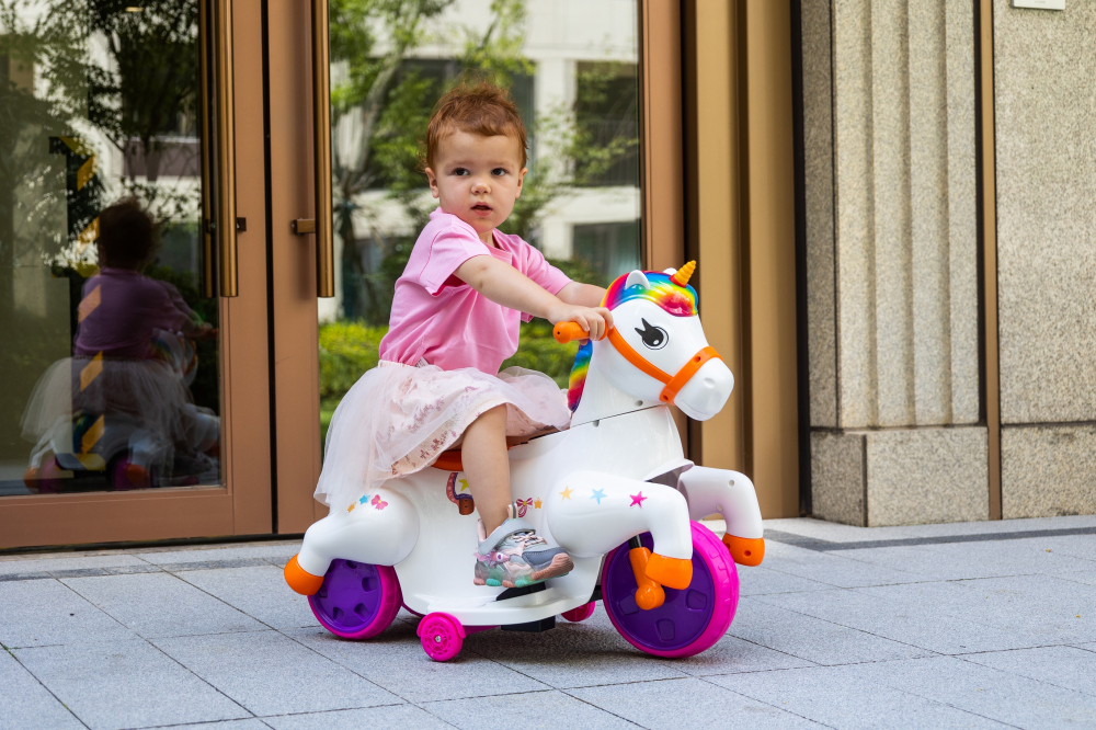 Tricicleta electrica pentru fetite, Kinderauto Poney 40W 6V, culoare Pink Rose [17]