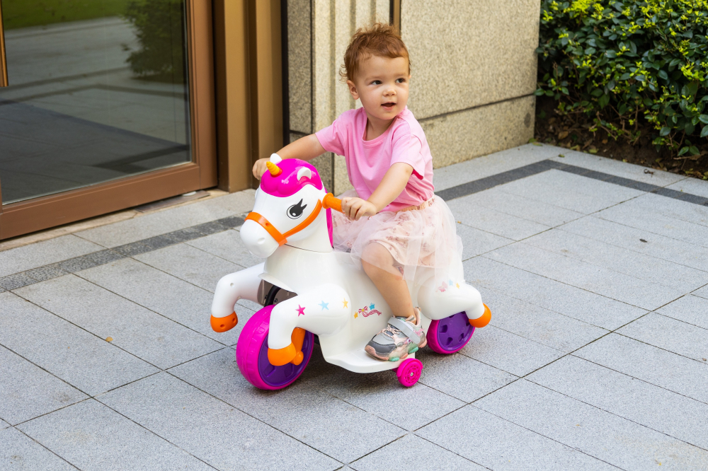 Tricicleta electrica pentru fetite, Kinderauto Poney 40W 6V, culoare Pink Rose [9]