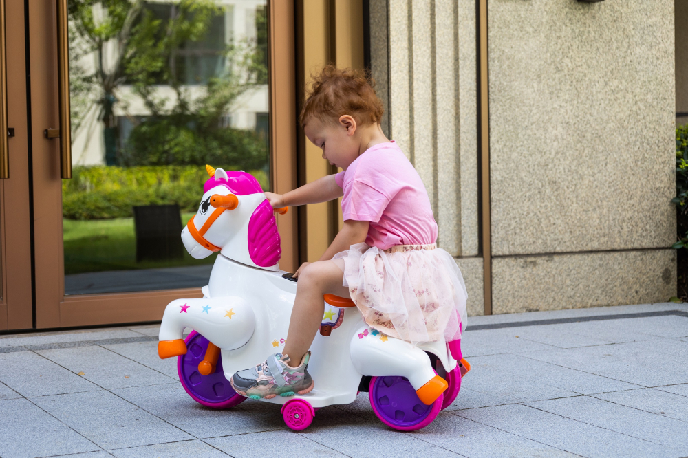 Tricicleta electrica pentru fetite, Kinderauto Poney 40W 6V, culoare Pink Rose [13]