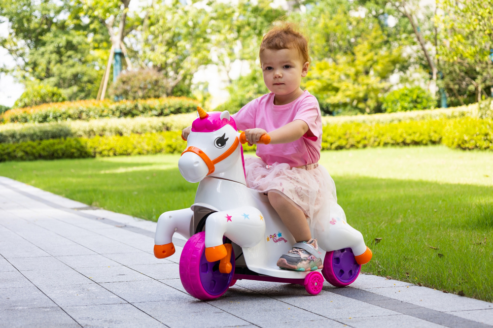Tricicleta electrica pentru fetite, Kinderauto Poney 40W 6V, culoare Pink Rose [5]
