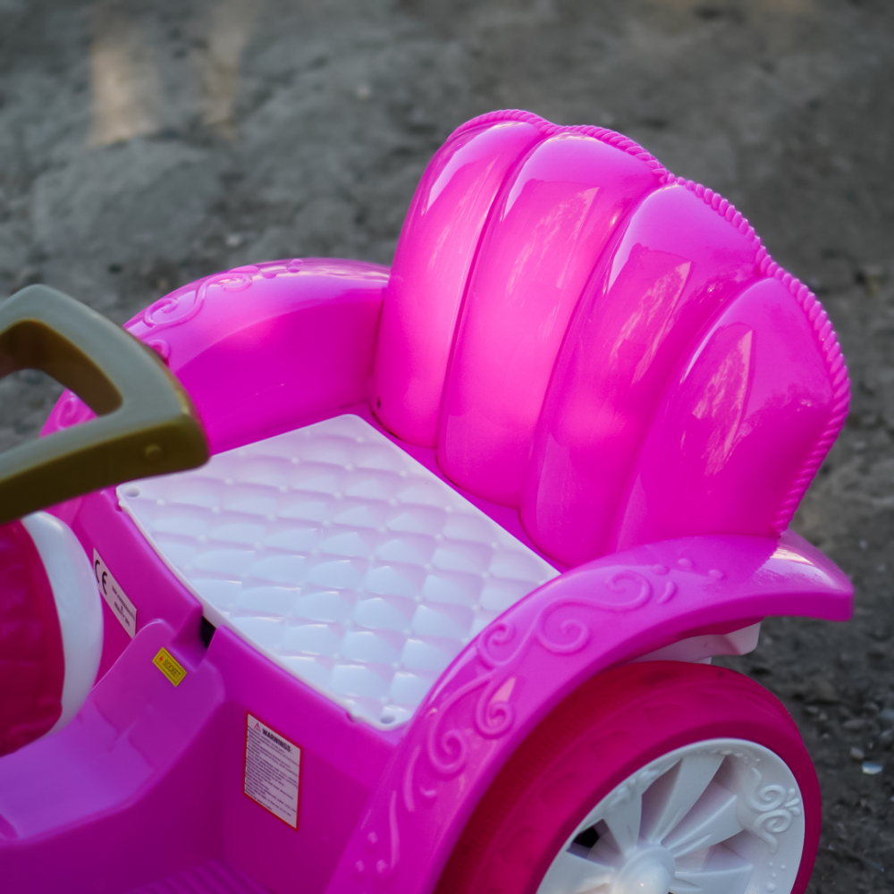 Tricicleta pentru copii, trasura regala pentru printese, Kinderauto Fairy tales 35W 6V, culoare Roz [11]