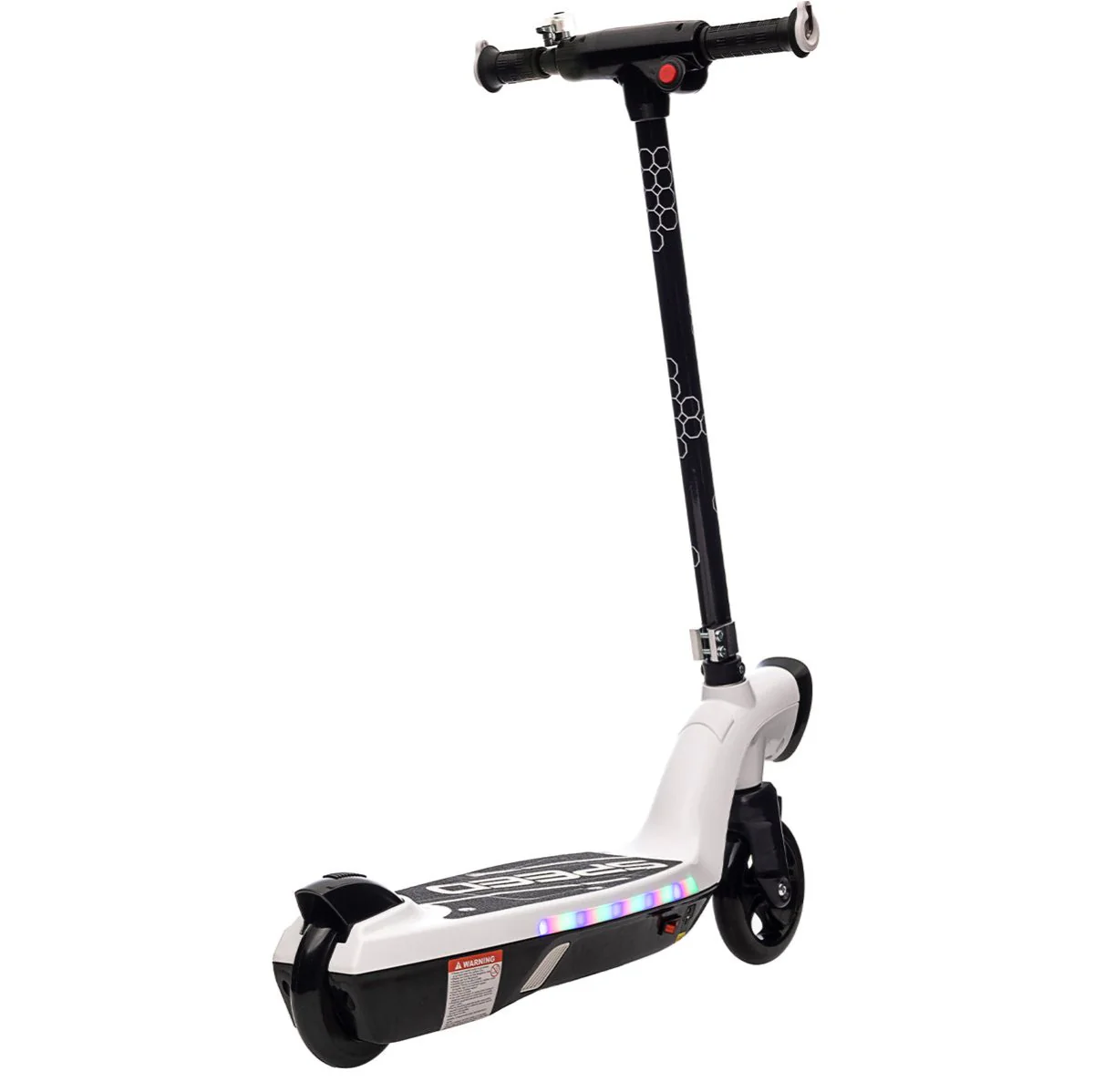 Trotineta electrica pentru copii Kinderauto BJKL168, 45W, 12V 7Ah, lumini ambientale, roti moi, alba [2]