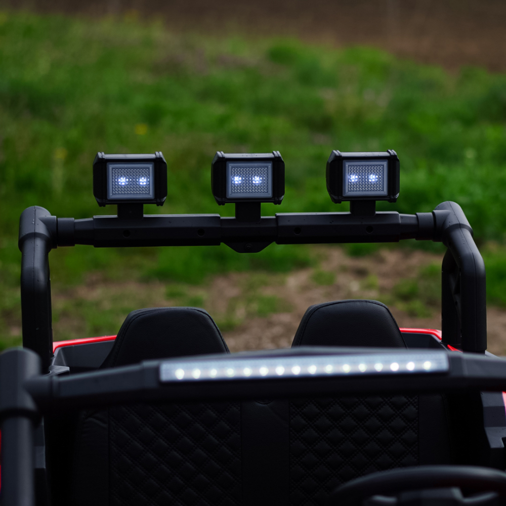 UTV electric 4x4, pentru 2 copii, Kinderauto RZR2000 180W 12V PREMIUM, rosu [13]