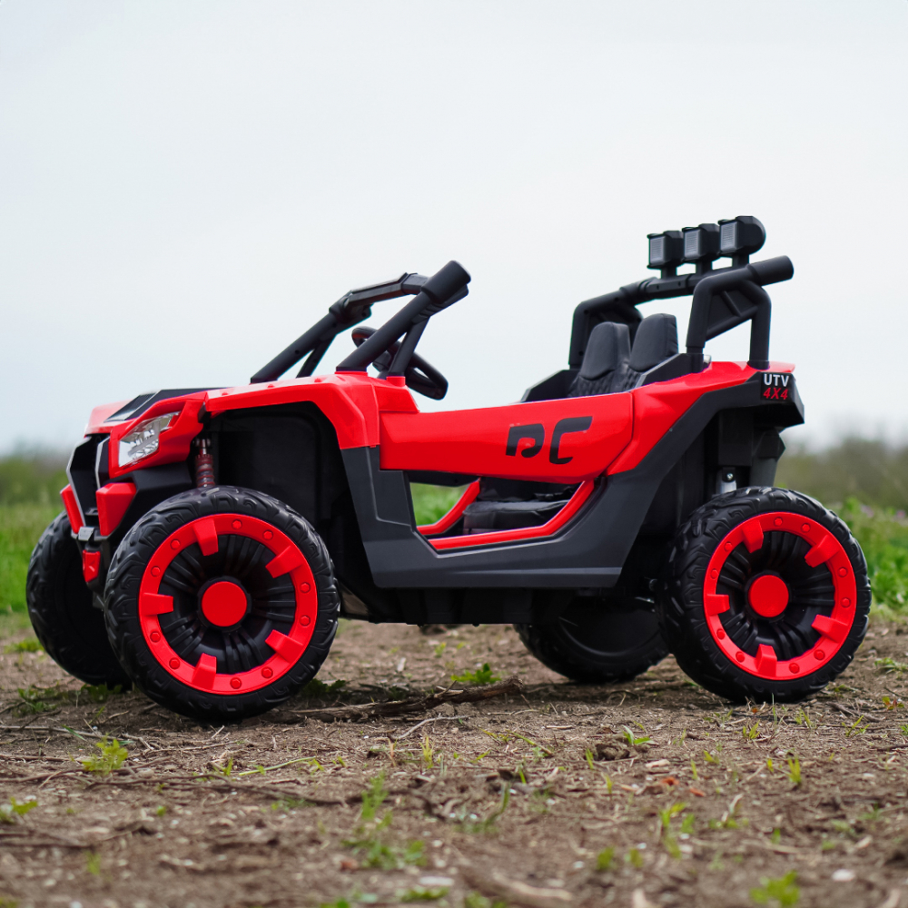 UTV electric 4x4, pentru 2 copii, Kinderauto RZR2000 180W 12V PREMIUM, rosu [6]