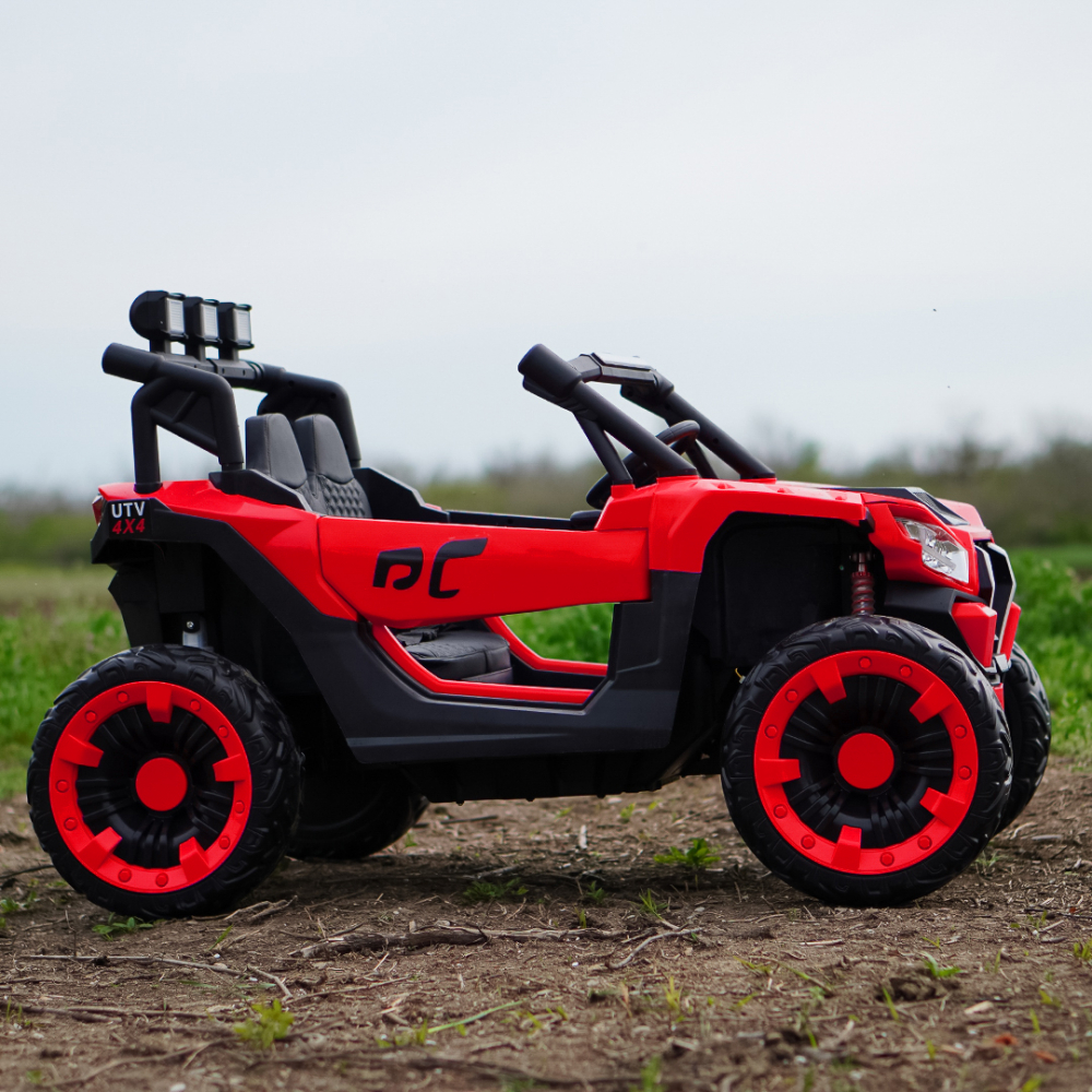 UTV electric 4x4, pentru 2 copii, Kinderauto RZR2000 180W 12V PREMIUM, rosu [9]