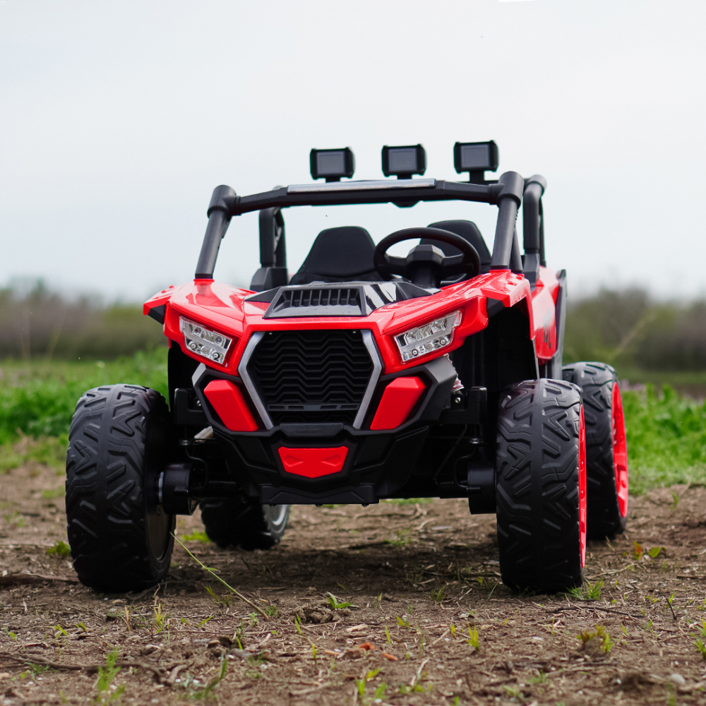 UTV electric 4x4, pentru 2 copii, Kinderauto RZR2000 180W 12V PREMIUM, rosu [4]