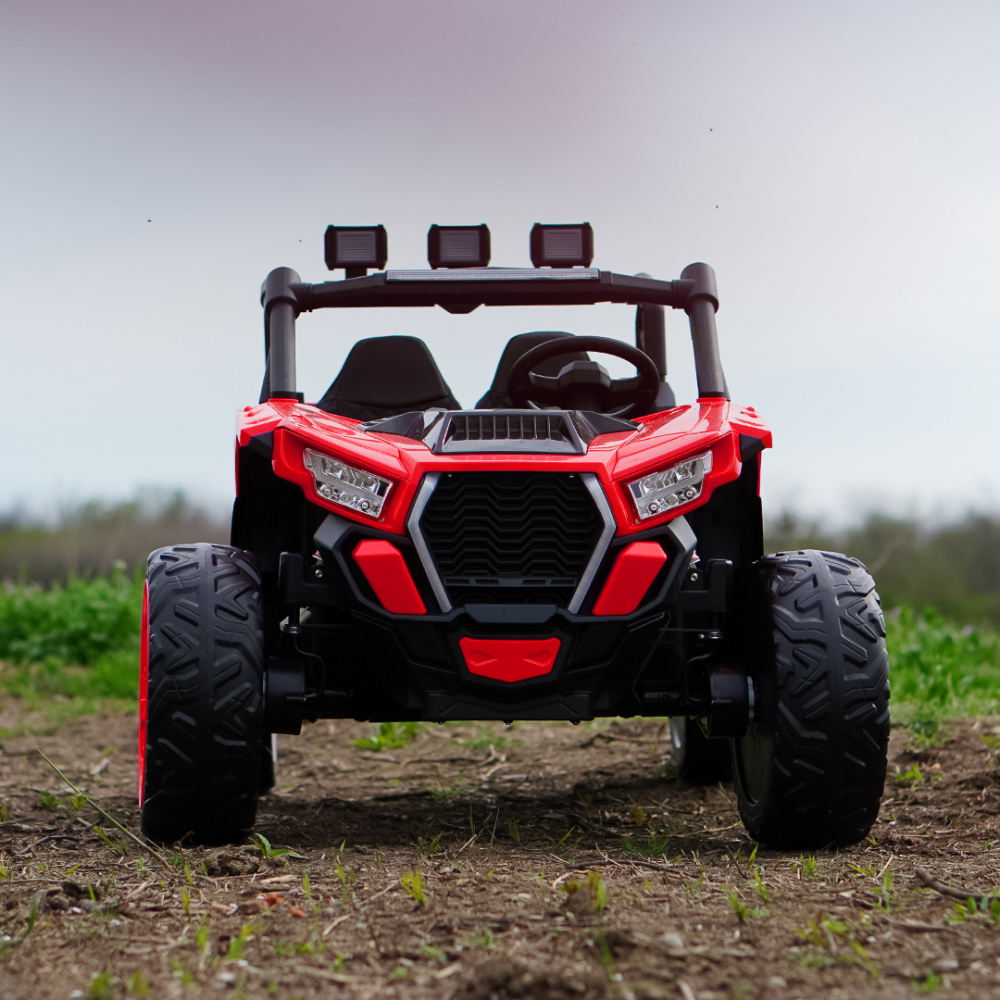 UTV electric 4x4, pentru 2 copii, Kinderauto RZR2000 180W 12V PREMIUM, rosu [3]