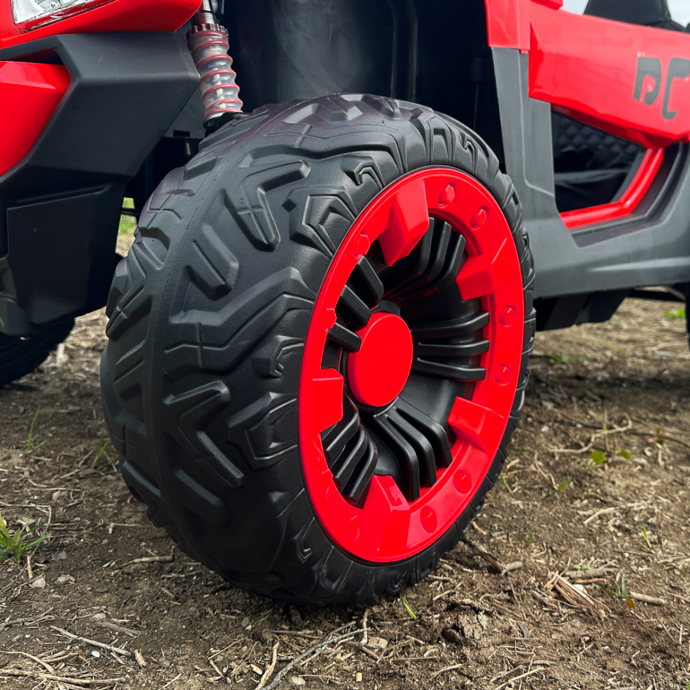 UTV electric 4x4, pentru 2 copii, Kinderauto RZR2000 180W 12V PREMIUM, rosu [14]