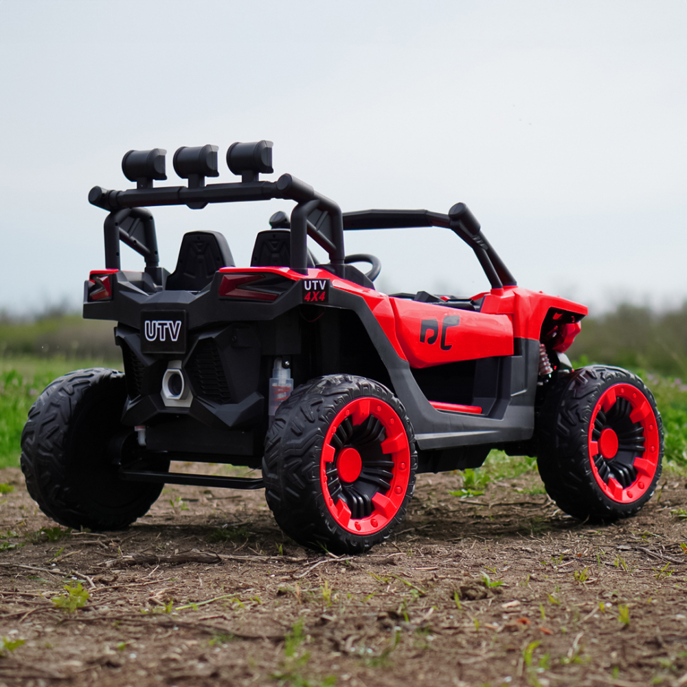 UTV electric 4x4, pentru 2 copii, Kinderauto RZR2000 180W 12V PREMIUM, rosu [8]