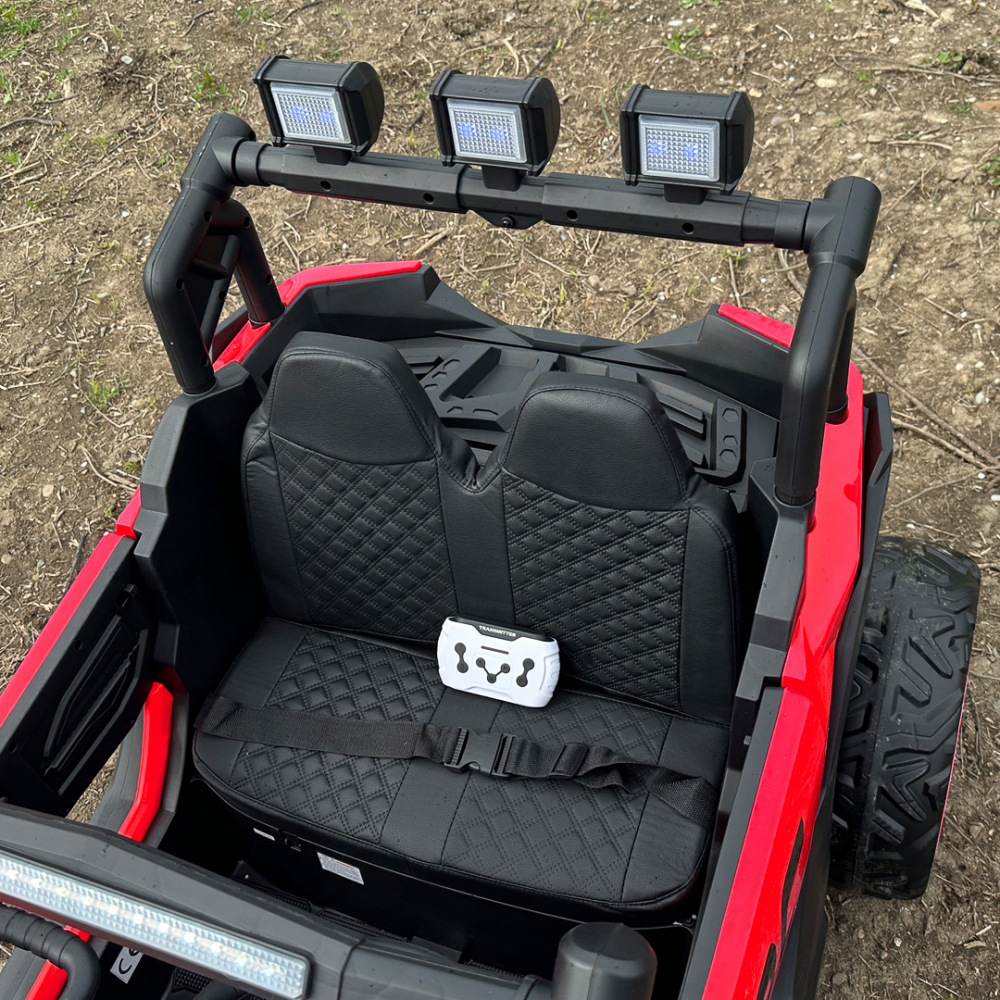 UTV electric 4x4, pentru 2 copii, Kinderauto RZR2000 180W 12V PREMIUM, rosu [11]