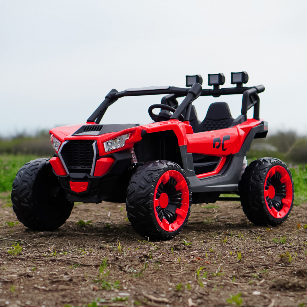 UTV electric 4x4, pentru 2 copii, Kinderauto RZR2000 180W 12V PREMIUM, rosu [5]
