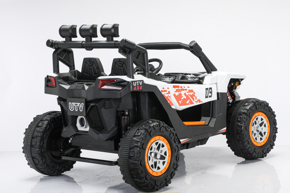 UTV electric 4x4, pentru 2 copii, Kinderauto RZR2000 180W 12V PREMIUM, alb [6]