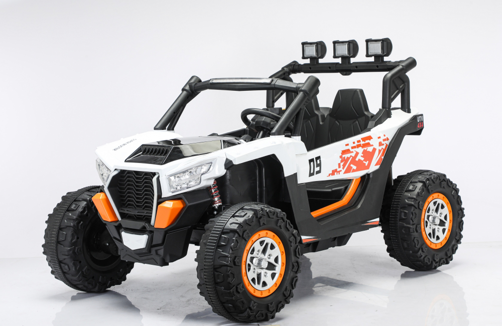 UTV electric 4x4, pentru 2 copii, Kinderauto RZR2000 180W 12V PREMIUM, alb [4]