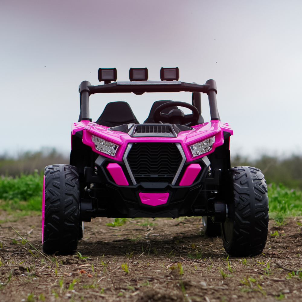 UTV electric 4x4, pentru 2 copii, Kinderauto RZR2000 180W 12V PREMIUM, roz [5]