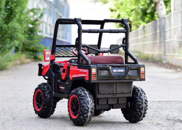 UTV electric 4x4, pentru 2 copii, Kinderauto Super-Carrier 140W 12V Premium, culoare rosie [6]