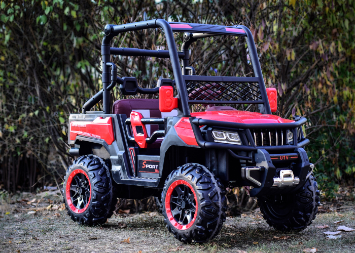 UTV electric 4x4, pentru 2 copii, Kinderauto Super-Carrier 140W 12V Premium, culoare rosie [16]