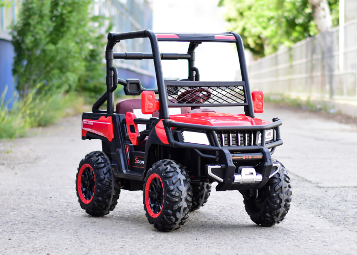 UTV electric 4x4, pentru 2 copii, Kinderauto Super-Carrier 140W 12V Premium, culoare rosie [3]