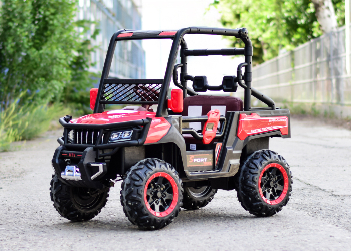 UTV electric 4x4, pentru 2 copii, Kinderauto Super-Carrier 140W 12V Premium, culoare rosie [8]