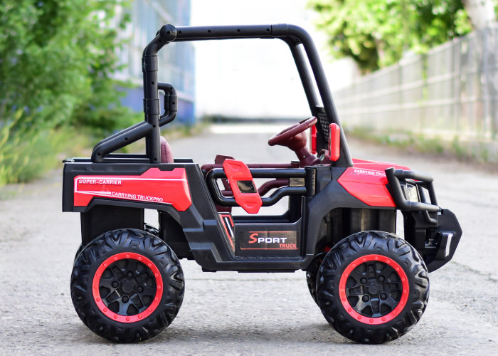 UTV electric 4x4, pentru 2 copii, Kinderauto Super-Carrier 140W 12V Premium, culoare rosie [4]