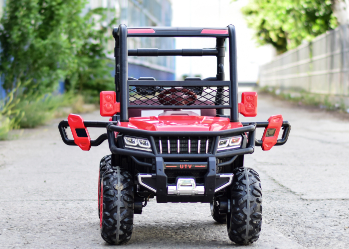 UTV electric 4x4, pentru 2 copii, Kinderauto Super-Carrier 140W 12V Premium, culoare rosie [9]