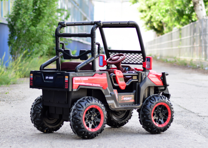 UTV electric 4x4, pentru 2 copii, Kinderauto Super-Carrier 140W 12V Premium, culoare rosie [5]