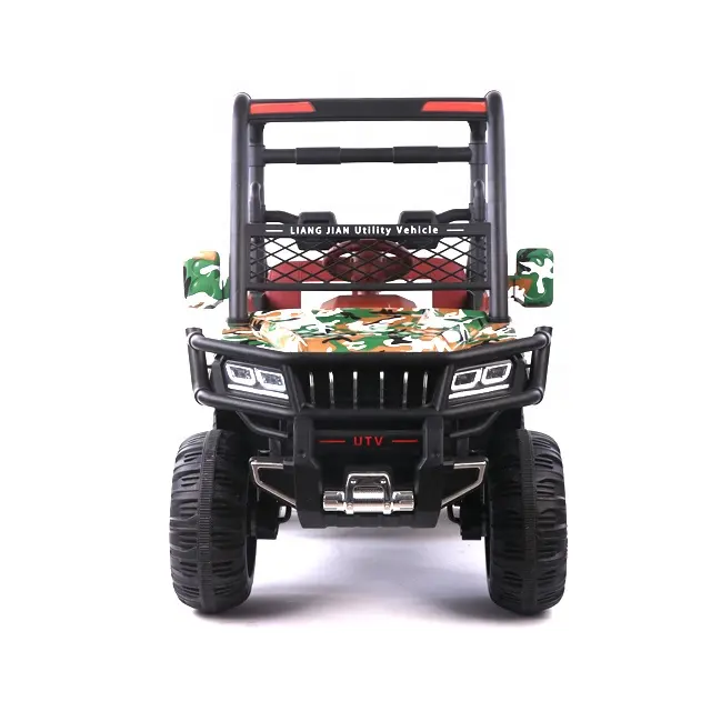 UTV electric 4x4, pentru 2 copii, Kinderauto Super-Carrier 140W 12V Premium, culoare Verde Camuflaj [15]