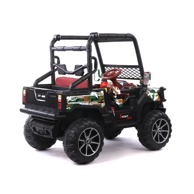 UTV electric 4x4, pentru 2 copii, Kinderauto Super-Carrier 140W 12V Premium, culoare Verde Camuflaj [18]