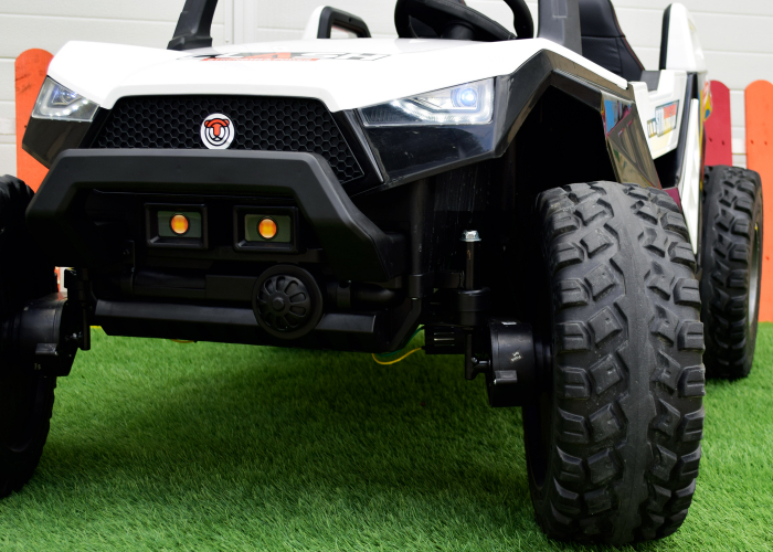 UTV electric pentru copii BJX1928, 300W, 24V, alb [4]