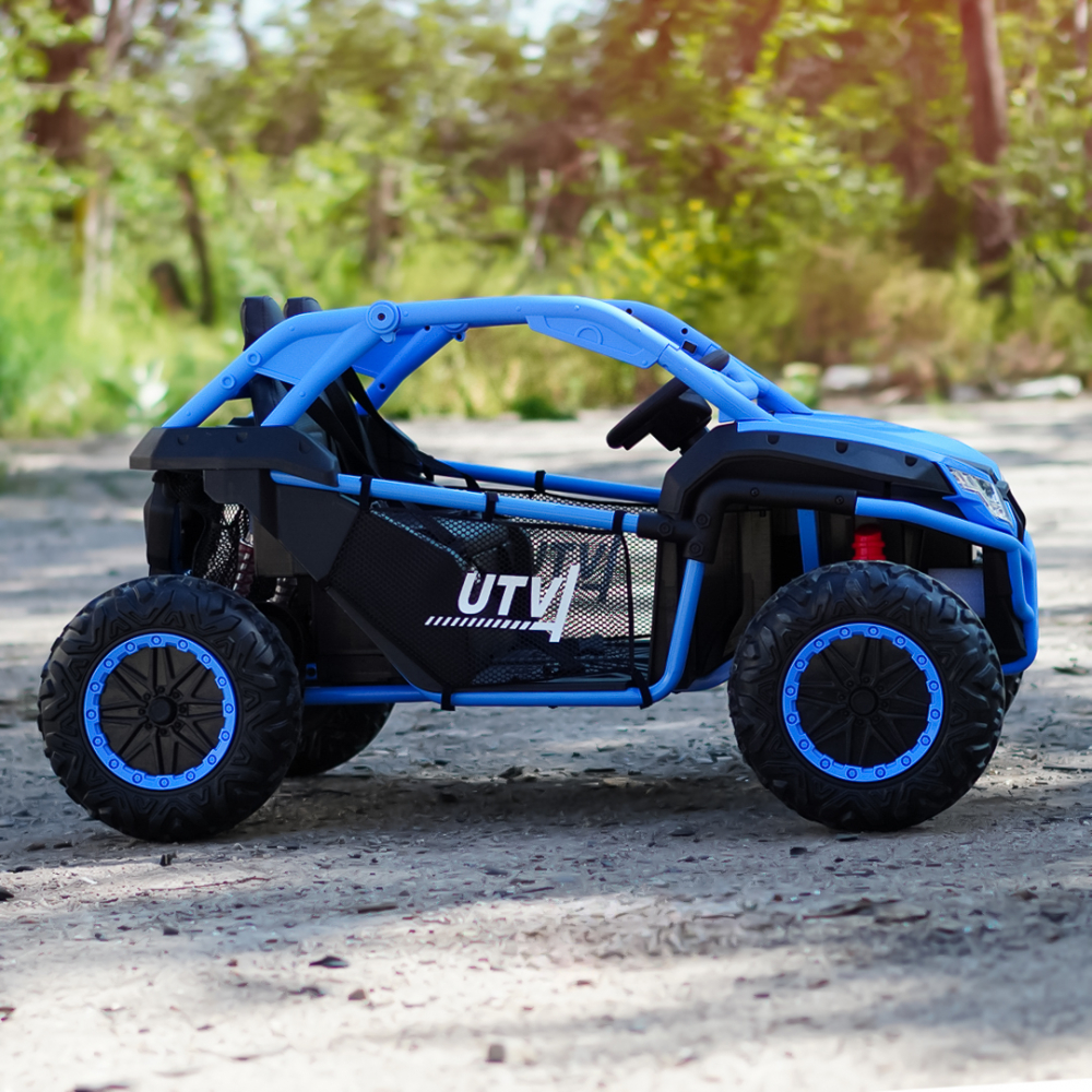 UTV electric copii, Kinderauto Dune-Buggy SPORT, 2 scaune individuale, putere 800W, 24V, echipat premium, albastru [11]