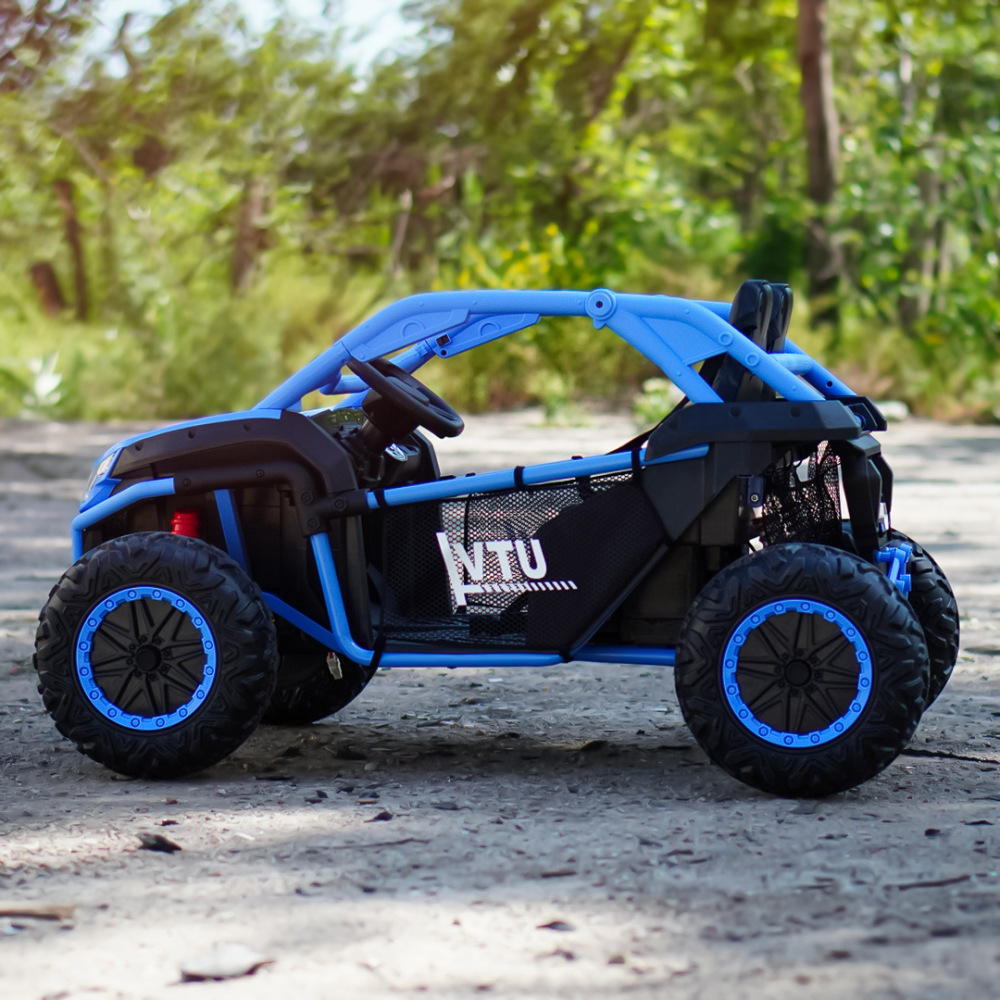 UTV electric copii, Kinderauto Dune-Buggy SPORT, 2 scaune individuale, putere 800W, 24V, echipat premium, albastru [6]