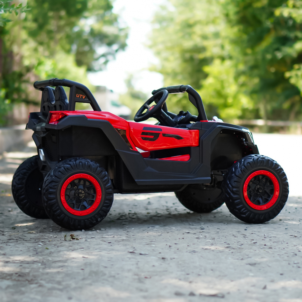 UTV electric Kinderauto Warrior 4x4, 120W, 12V, 7Ah, pentru copii 2-6 ani, echipare Premium, rosu [10]