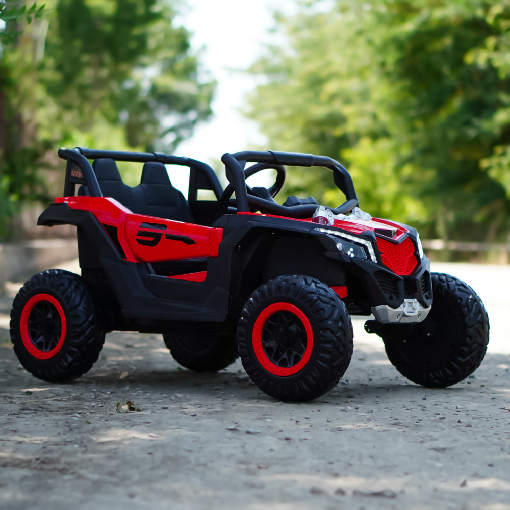 UTV electric Kinderauto Warrior 4x4, 120W, 12V, 7Ah, pentru copii 2-6 ani, echipare Premium, rosu [11]
