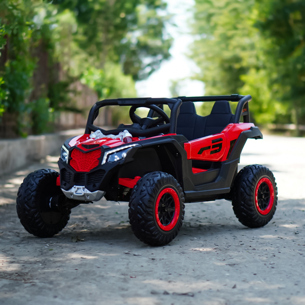UTV electric Kinderauto Warrior 4x4, 120W, 12V, 7Ah, pentru copii 2-6 ani, echipare Premium, rosu [4]