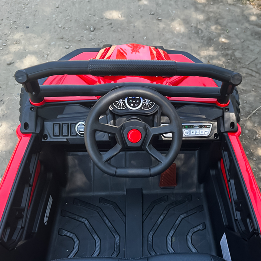 UTV electric Kinderauto Warrior 4x4, 120W, 12V, 7Ah, pentru copii 2-6 ani, echipare Premium, rosu [15]