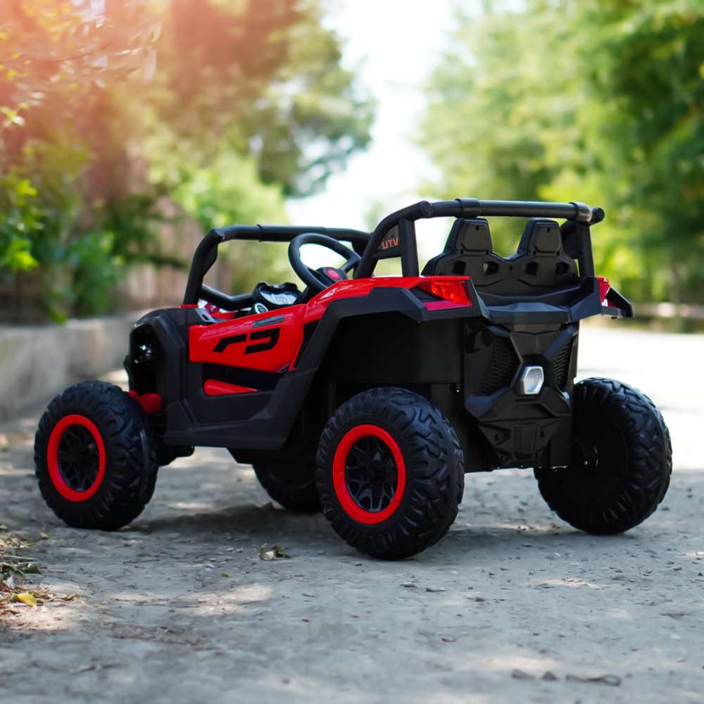 UTV electric Kinderauto Warrior 4x4, 120W, 12V, 7Ah, pentru copii 2-6 ani, echipare Premium, rosu [7]